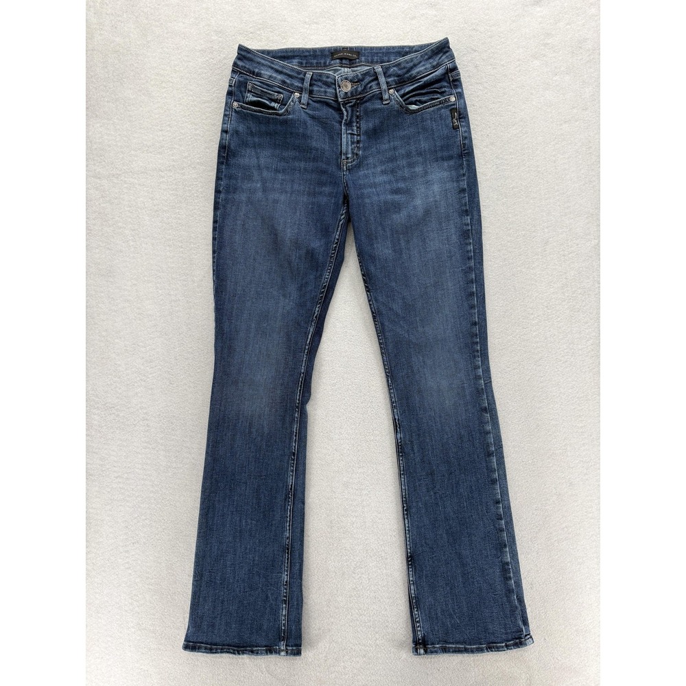 Silver Jeans Elyse Slim Boot Womens 29x33 Blue Medium Wash Bootcut Grunge Y2K